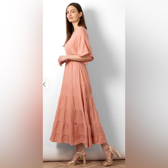 Women’s Umgee pink Boho dress L - Picture 3 of 9